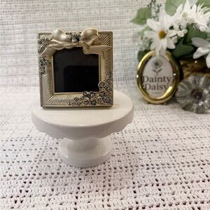 Gold Decorative Photo Frame with Bow Accent